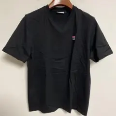 FILA ワンポイント刺繍ロゴ Tシャツ ブラック メンズ M