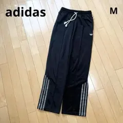 adidas アディダス ブラック トレーニングパンツ ストライプ