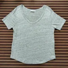ZARA COLLECTION グレー Vネック Tシャツ M