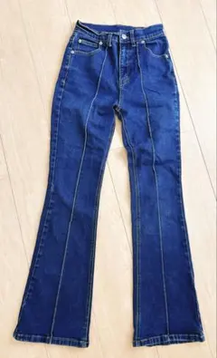 GRL ピンタックフレアデニムパンツ XSサイズ