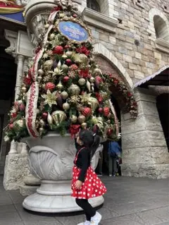 ミニーちゃんドットスカート90cm(ハンドメイド作品)