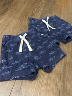 ショートパンツ　ネイビー　70㎝　２枚セット