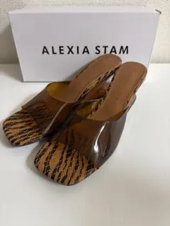 新品未使用　ALEXIASTAM サンダル　アリシアスタン　ブラウン　ゼブラのサムネイル