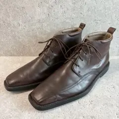 Clarks クラークス チャッカブーツ レザー スクエア 25.5cm 茶色
