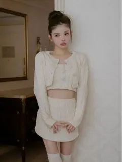 ダーリッチ　DOLLYケーブルニット3ピースセット