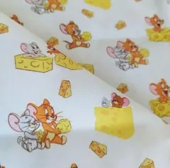 《50×70》トムとジェリー トムジェリ レトロ キャラ はぎれ 布 生地