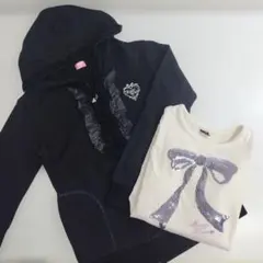 【まとめ売り】メゾピアノ　長袖Tシャツ　ジップアップパーカー　Lサイズ