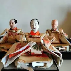 雛人形3体　仕丁 衛士　お雛様　雛飾り　ひな祭り　専用台・小物付