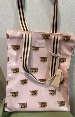 【新品】PAUL & JOE ピンク トートバッグ ショッピングバック　猫柄