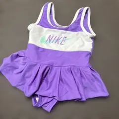NIKE フリル付き水着 紫/ホワイト 90cm