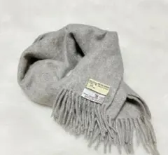 カシミヤ100% マフラー　グレー　スコットランド製　英国老舗　極上の肌触り