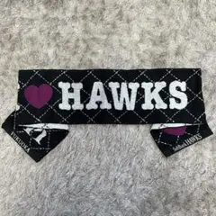 福岡ソフトバンクホークス 応援グッズ タオルマフラー ハート 黒 パープル