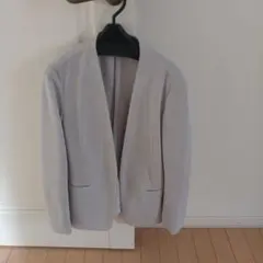 COMME CA ISM ノーカラージャケット サイズ7 グレー