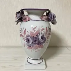 アンティーク 陶器花瓶 大小2点セット 薔薇 フラワーベース 260219-8T