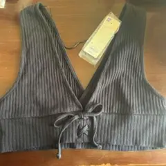 【値下げ】GU 2WAY レースアップビスチェQ BLACK