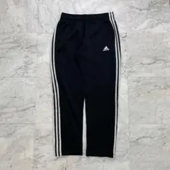 アディダス　トラックパンツ 　メンズ　M　ブラック　３本線　パフォーマンスロゴ