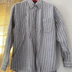 ストライプ　長袖　シャツ　 メンズ　L 秋冬　長袖シャツ