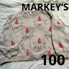 MARKEY'S マーキーズ ソウガラトレーナー 猫 ケチャップ 100cm