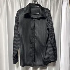 Dazy ブラックストライプ 長袖シャツ S