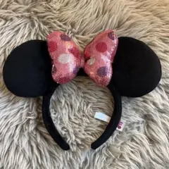 ディズニー　カチューシャ　ミニー スパンコール