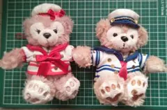 ダッフィー シェリーメイ ぬいぐるみバッジ 2点セット