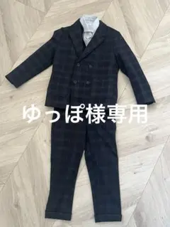 ZARA kidsネイビー チェック柄 スーツ セット