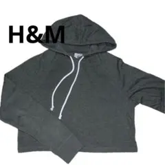 H&M グレー クロップドパーカー　美品