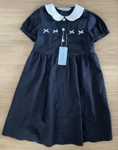 新品　CHOPIN 半袖ワンピース 120 ネイビー