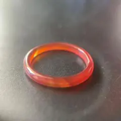 仏教の七宝の一つ 南紅瑪瑙(ナンホンメノウ) リング指輪.内径約18ｍｍ