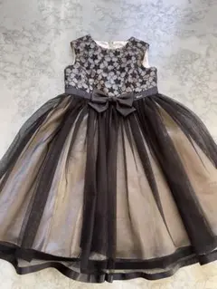CHOPIN フォーマルドレス 黒とベージュ 花柄のサムネイル