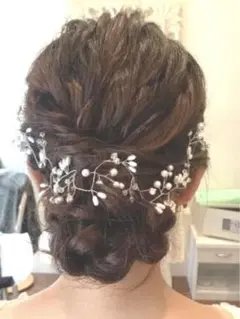 ウエディング 結婚式 ヘアー アクセサリー 小枝