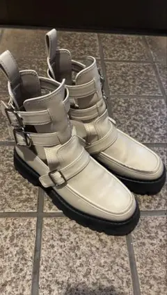 【美品】リリーブラウン厚底ローファーブーツ Mサイズ