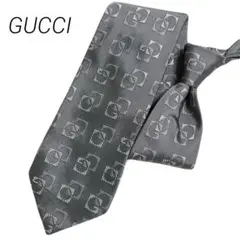 GUCCI グッチ シルク ロゴ ネクタイ 超美品