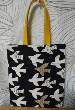 ハンドメイドトートバッグ 鳥柄