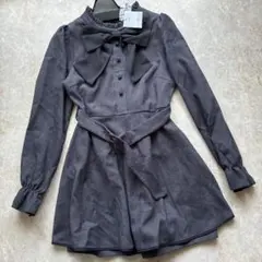 evelyn 【タグ付き新品】グレー リボン付きワンピース