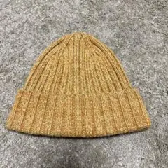 UNIQLO ヒートテックリブビーニー マスタード イエロー ニット帽 ビーニー