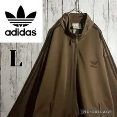【希少】adidas90sトラックジャケット在原みゆ紀着用ブラウン刺繍L銀タグ