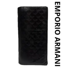 EMPORIO ARMANI メンズ レザー 長財布 ブラック 1645のサムネイル