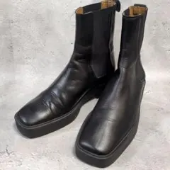 ZARA ザラ サイドゴアブーツ ブラック 23.5cm スクエアトゥ