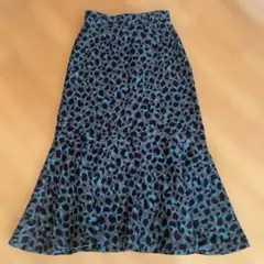 AZUL フレアスカート Sサイズ ヒョウ柄