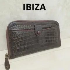 超希少 IBIZA イビザ クロコダイル革 ラウンドファスナー長財布