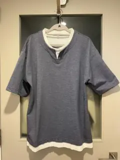 ユナイテッドアローズ　カットソー　Lサイズ　半袖　ブルー　インディゴ