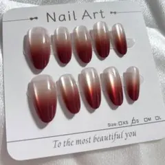 88現品　ネイルチップ　量産型　Sサイズ　可愛い　　マグネット　赤　通勤