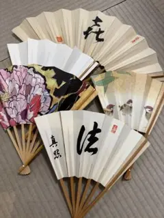 日本舞踊用 花柄 舞扇子 5本セット