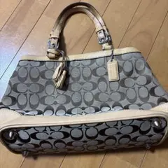 COACH ロゴ入り ハンドバッグ ブラウン/ベージュ