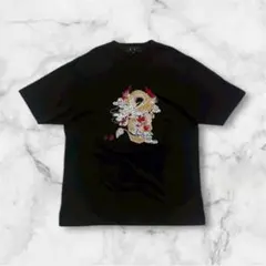 龍 刺繍 Tシャツ LL ビッグシルエット ブラック ドラゴン 和柄 ストリート