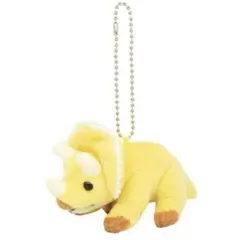 トリケラトプスぬいぐるみ マスコット チェーン付き恐竜 福井県立恐竜博物館