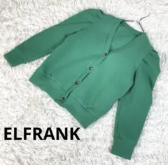 美品　ELFRANK　エルフランク　ショルダーギャザーVネックカーディガン　Mのサムネイル