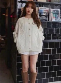 herlipto H Boa Cable Knit Cardigan Sサイズ Herlipto H Boa Cable Knit Cardigan M - メルカリ