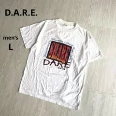 【D.A.R.E.】Tシャツ ヴィンテージ 半袖 白 L相当 USA古着 90s
